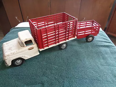 Vintage Tonka Hi Stake Farm Truck With Trailer - Great Condition! • $205.63