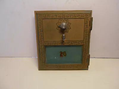 Vintage 1958 Corbin Post Office Box Combination Dial Brass Door Front #26 • $12