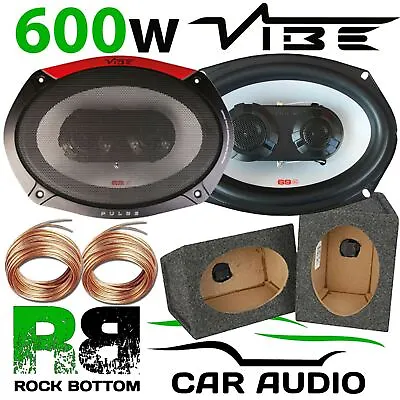 £89.99 • Buy VIBE PULSE 600 Watts A Pair 3-Way CAR VAN Speakers & 6x9 (GREY) MDF Pod Box PAIR
