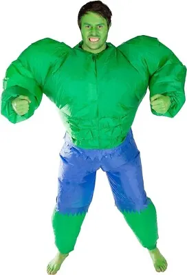 BODYSOCKS Adults Inflatable Hulk Fancy Dress Costume Halloween Outfit Mens Women • £21.89