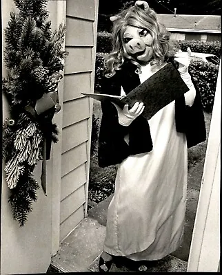 LG55 '79 Orig Barry Wong Photo CATHY GOBBLE As MISS PIGGY Costumed Gift Delivery • £19.30