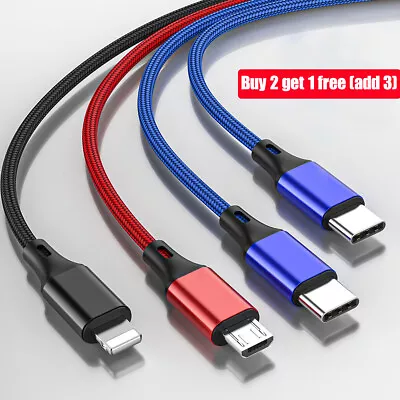 4 In 1 Multi USB Fast Charging Cable Fast Charger Cord For All Mobile Phones • £3.67