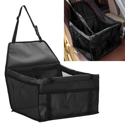 Folding Pet Dog Car Seat Safe Booster Cat Puppy Travel Carrier Bed Bag Basket • £10.89