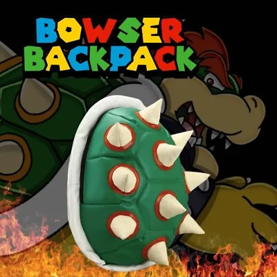 Bioworld Super Mario Green Bowser Shell Backpack Adjustable Straps BRAND NEW • $87.99