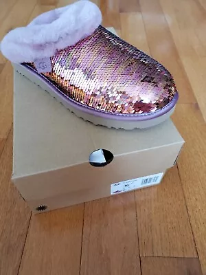 UGG Cluggette - Pink Sequin - BRAND NEW - Sz 9 • $135