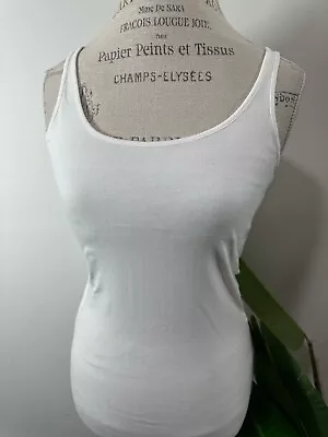 The Outfitters By Lands End Cotton Tank Top Size M White • $9.99