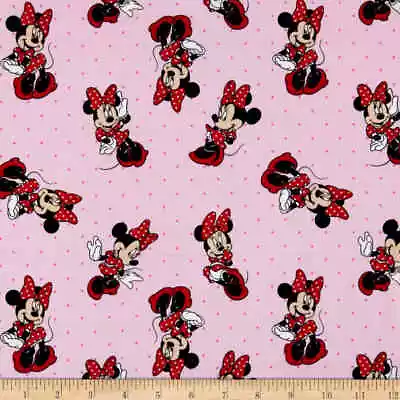 Disney Minnie Mouse Fabric-BTHY Half Yard 18 X42 -100% Cotton-Quilting Masks • $3.75