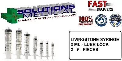Syringe 3ml With Luer Lock Tip (X 5) Pieces • $9
