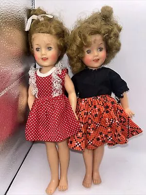 Set Of 2 Ideal 1950’s Shirley Temple Dolls Twinkle Flirty Eyes 12” • $14.99