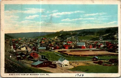 Postcard Birds Eye View Of Mahanoy City Pa 1924  • $18.05