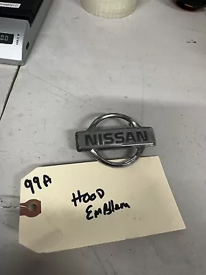 #99a- Nissan 240SX S14 95-98 Hood Emblem Badge Chrome  “nissan” OEM Genuine • $49.95