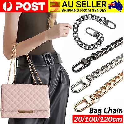 Up120cm Metal Handbag Shoulder Strap Bag Purse Chain Smooth Replacement Crossbod • $4.44