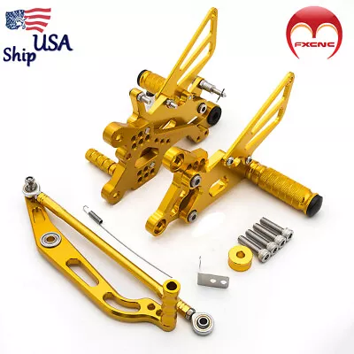 For Yamaha YZF R6 R6S 2006-2016 CNC Rearset Footrest Footpeg Foot Pegs GP Pedal • $108.99