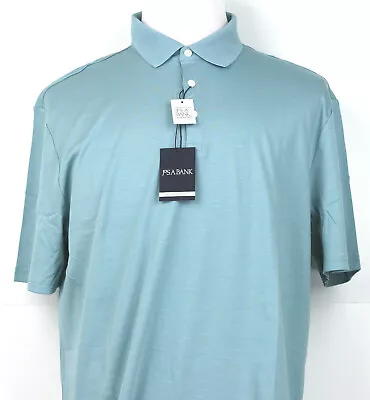 Jos A Bank Traditional Fit Polo Shirt Short Sleeve L Blue 100% Cotton • $16.99