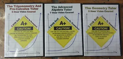 A+ The Geometry Advanced Algebra Trigonometry Pre-Calculus Tutor 6 Disk Set • $24.99