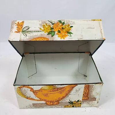 Vintage 1970s Metal Recipe Box 3.25x5.25x3.5 Inch Kitchen & Bar • $11