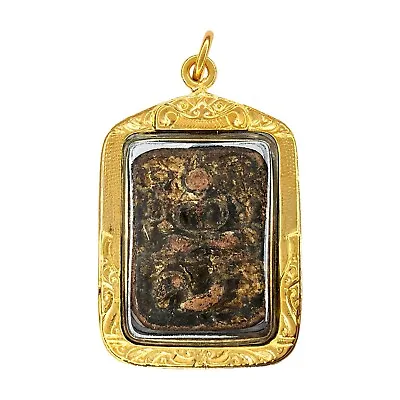 Best Sell ! Phra Somdej LP Pan Thai Amulet Sacred Magic Talisman Lucky Gold Case • $19.99