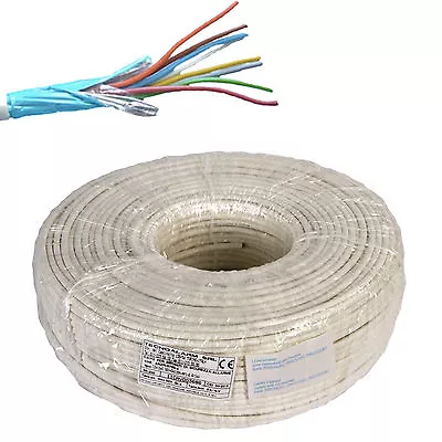 ELECTRIC CABLE WIRE SHIELDED ALARM FIRE RETARDANT SECTION 2x022 HANK 100 METERS • $26.92