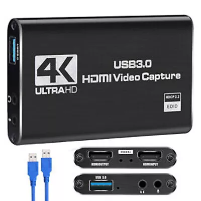  4K Audio Video Capture Card USB 3.0 HDMI Video Capture Device Full HD • £21.59