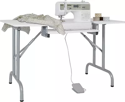 Sew Ready Folding Multipurpose Sewing Table - 47.5  W X 28  D Foldable White Hob • $220.99