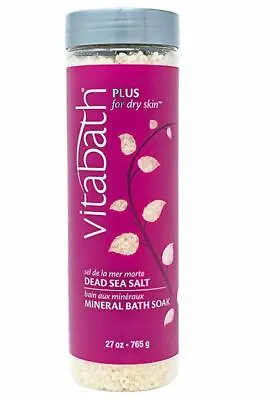 Vitabath Plus For Dry Skin™Dead Sea Mineral Bath Soak 27 Oz/756 G • $20.99