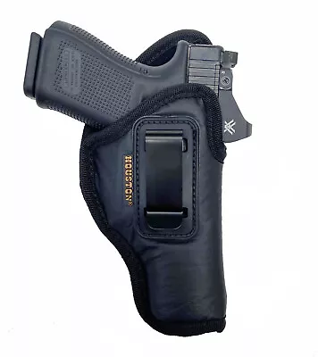 Optics/Red Dot/MOS/RMR Optic Cut IWB Houston Eco Leather Holster - Choose Model • $24.95