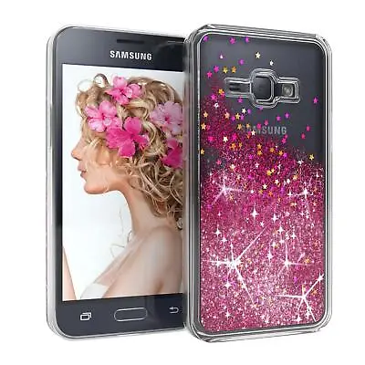 For Samsung Galaxy J1 (2016) Glitter Cover Liquid Silicone Skin Case Phone Pink • $18.05