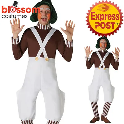 CA348 Oompa Loompa Chocolate Factory Worker Book Week Day World Mens Costume • $67.21