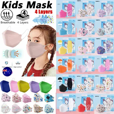 50/100x Kid KF94 KN95 Mask Disposable Particulate Respirator Face Mask 4/5 Layer • $10.59