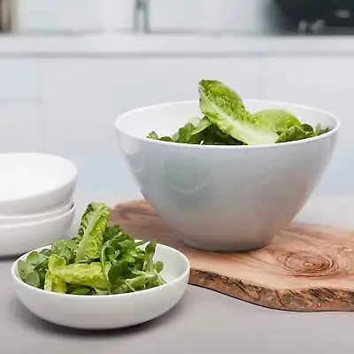 Zeal Large Salad Bowl Premium Melamine Two Toned Serving Bowl. 8 Colours  • £22