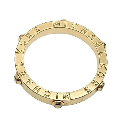 Michael Kors Studded Rose Gold Tone Ring Size 7.25 Minimalist Narrow Band Signed • $45