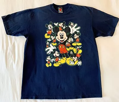 Vintage Mickey Unlimited TShirt Velva Sheen XL Disney Graphic Cartoon Blue USA • $29