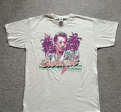 Miami Vice Crockett T Shirt Retro 80s Fancy Dress • £2.99