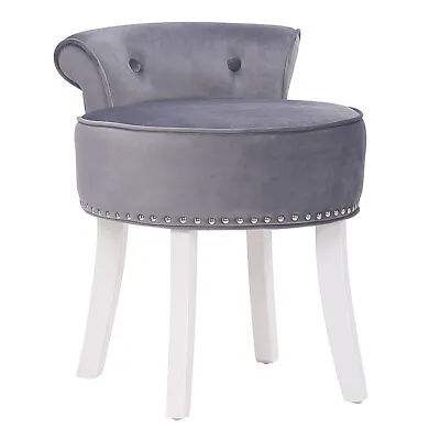 Bedroom Upholstered Vanity Stool Makeup Dressing Table Velvet Padded Chair Seat • £47.95