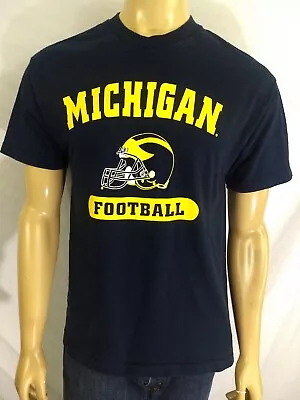 MICHGAN WOLVERINES T Shirt Champs Sports Adult Medium Blue & Maize Yellow SS • $15.99