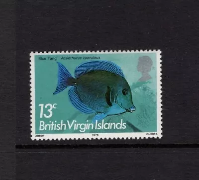 British Virgin Islands 1975 13c Blue Tang Coral Reef Fish MH SG 337 • £1.45