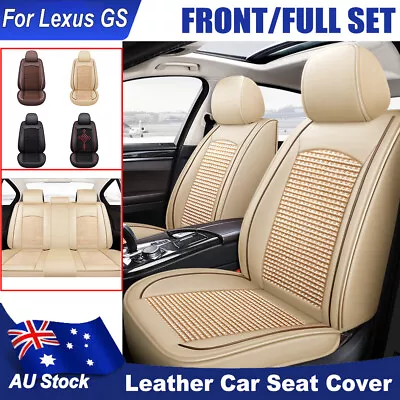 Breathable PU Leather Car Seat Covers For Lexus GS Full Set/Front Cushions Auto • $103.27