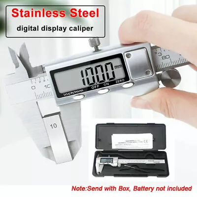 6'' LCD Digital Electronic Stainless Steel Vernier Caliper Micrometer Ruler • $9.99