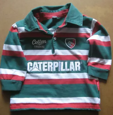 Cotton Traders Leicester Tigers Long Sleeved Rugby Shirt. 12 - 18 Months. • £4.99