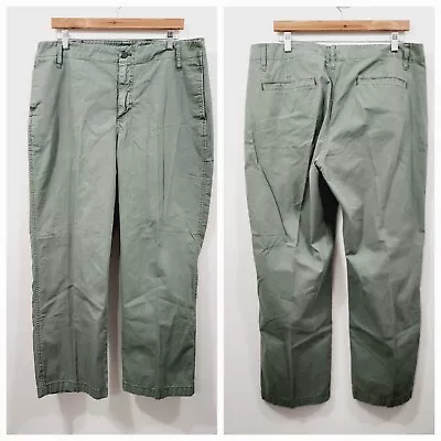 J.Crew Sailor Heritage Chino Pant Distressed Fatigue Wide-Leg Relaxed Size 33 • $19.95