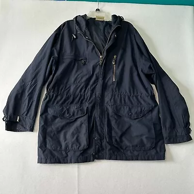 Northern Reflections Windbreaker Jacket Mens Size L Navy Blue Hooded Zip Pockets • $20