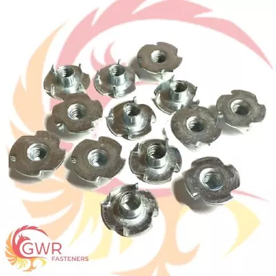£152.35 • Buy Four Pronged T Nuts Captive Threaded Inserts For Wood Furniture M4 M5 M6 M8 M10