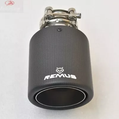 REMUS Carbon Fibre Exhaust Tip 60mm To 63mm Bolt Up Outlet Tip 89mm Type I • $70