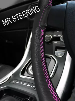 For 84-96 Chevrolet Corvette C4 Leather Steering Wheel Cover Hot Pink Double Stt • $55.01