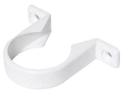 FLOPLAST WS34WH 32MM (36mm) SOLVENT WELD WASTE - PIPE CLIP (PK OF 10) - WHITE • £5.16