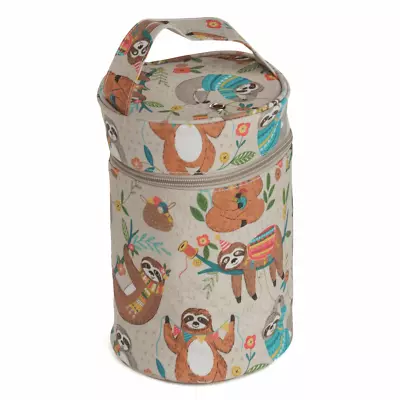 HobbyGift Yarn Holder Knitting Storage Ball Of Wool Bag Matt PVC - Sloth • £9.95