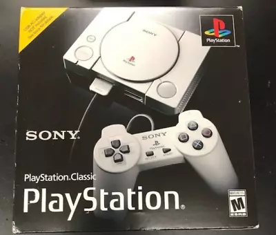 Open Box Sony PlayStation Classic Game Console PS1 20 Games 2 Controllers HDMI • $69