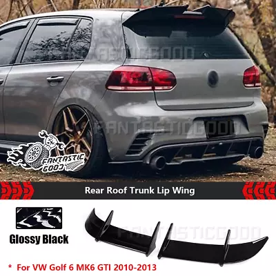 For VW Golf 6 MK6 GTI R 2010-13 Gloss Black Rear Roof Trunk Lip Wing Spoiler Kit • $54.89