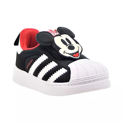 Adidas Disney Superstar 360 I Mickey Mouse Toddlers Shoes Black-White-Red Q46305 • $55