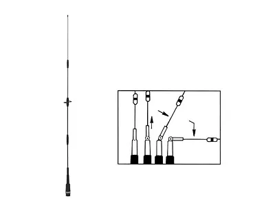 COMET CA-2X4SRNMO Broadband VHF/UHF Mobile Antenna W/ NMO Connector 40  Tall • $81.66